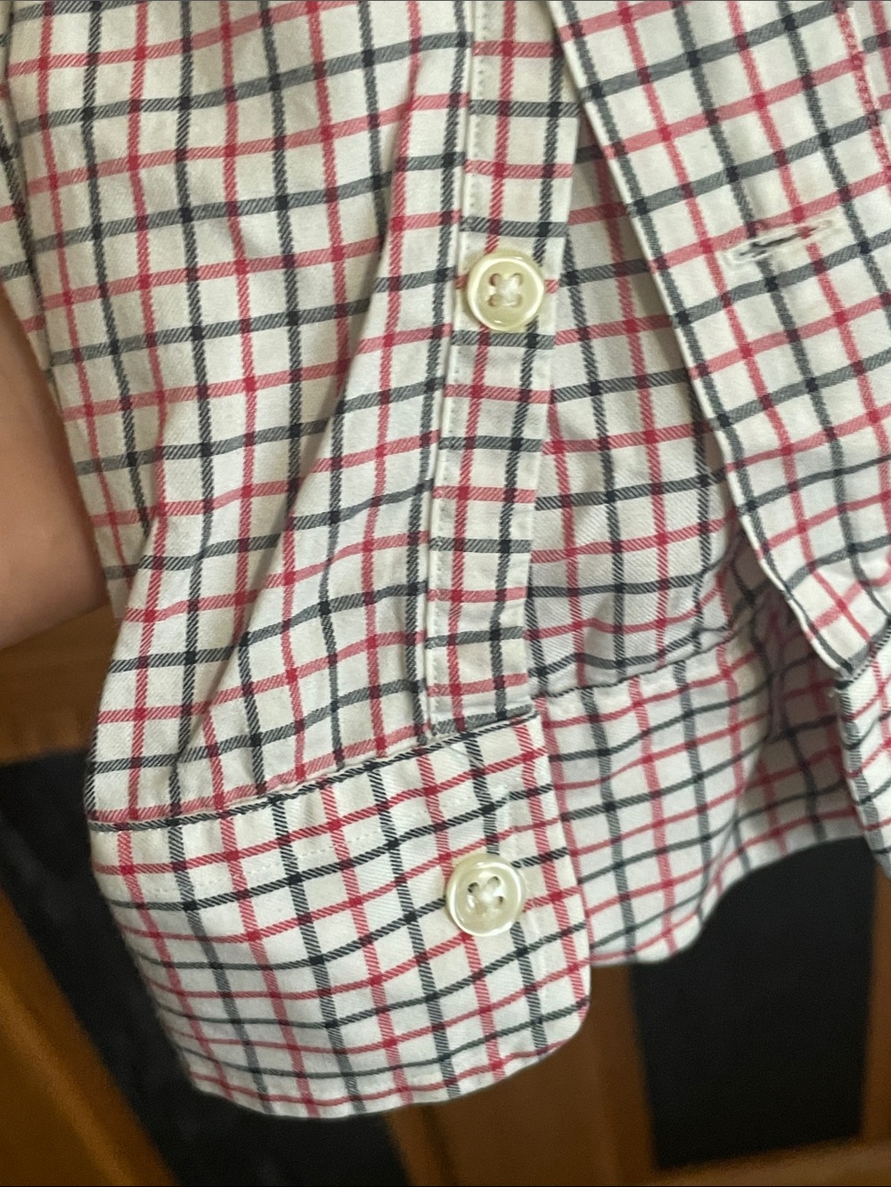 Polo by Ralph Lauren White and Red Check Button-Down Shirt - Picture 4 of 5